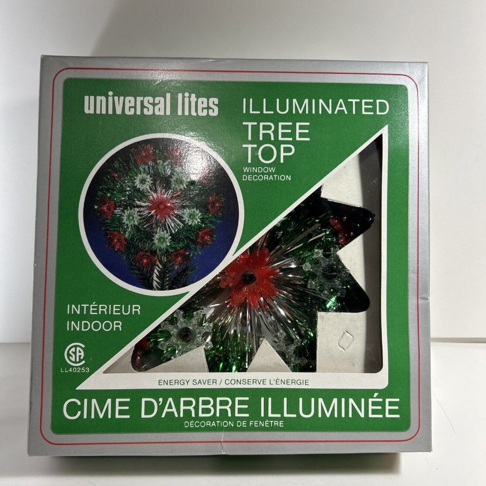 Illuminated Tree Topper Window Decor Christmas Wreath Universal Lights Tested